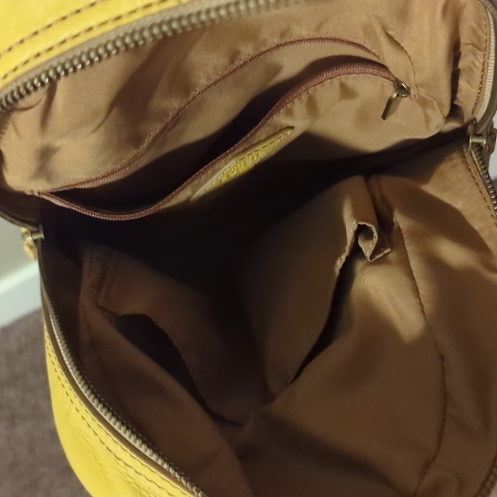 Fossil Yellow Leather Backpack - image 6
